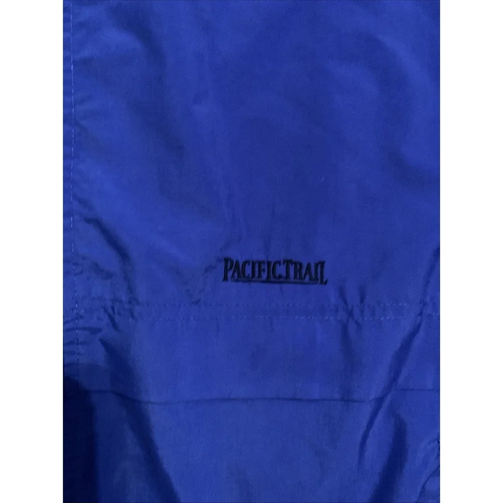 Pacific Trail Men's Blue Jacket XXL Windbreaker Hooded Gorpcore Vented Full Zip